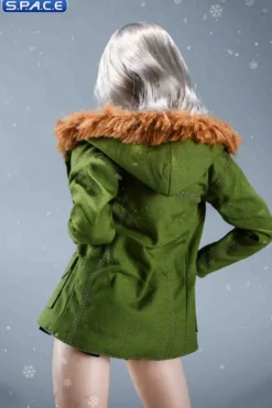1/6 Scale Winter School Girl Character Set with green Coat