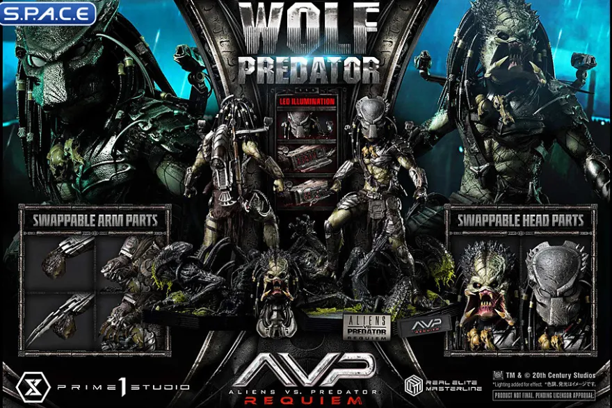 1/3 Scale Wolf Predator Real Elite Masterline Statue