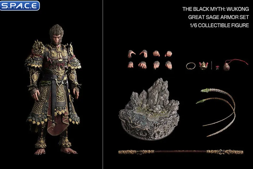 1/6 Scale Wukong in Great Sage Armor Set