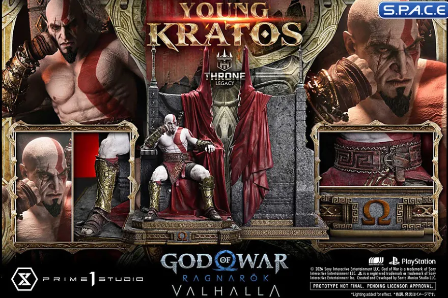 1/3 Scale Young Kratos Throne Legacy Statue