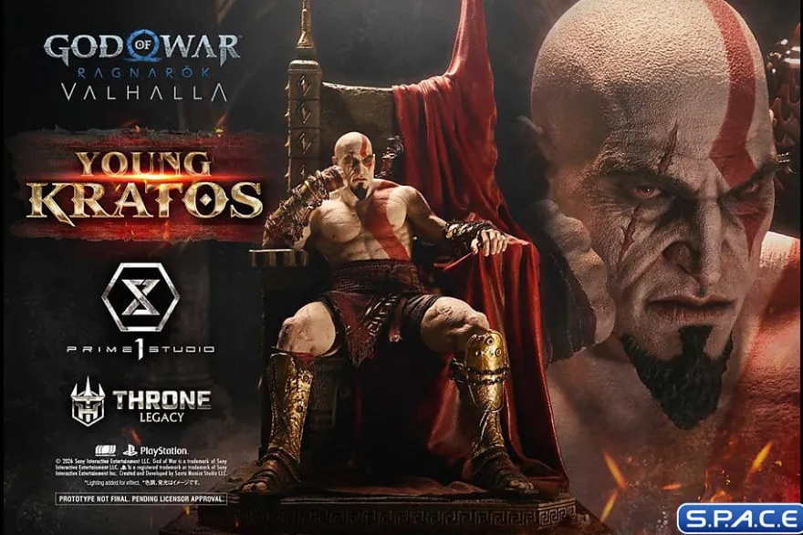 1/3 Scale Young Kratos Throne Legacy Statue