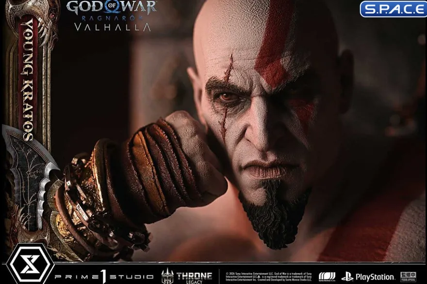 1/3 Scale Young Kratos Throne Legacy Statue