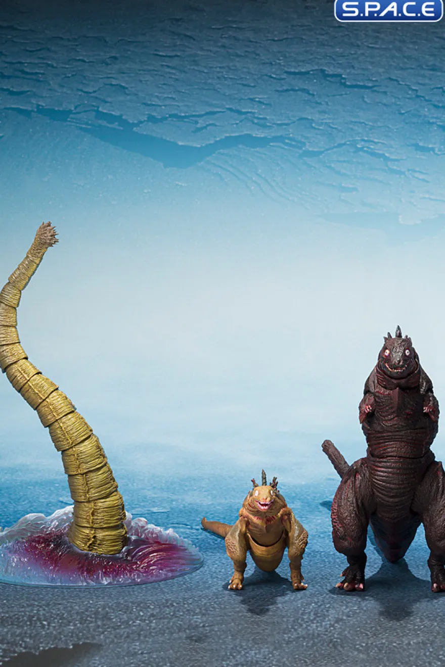 S.H.MonsterArts Godzilla 2nd Form & 3rd Form & Giant Unknown Creature Set