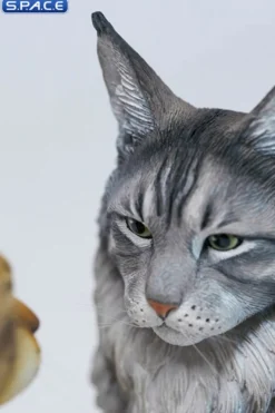 Sitting upright Maine Coon Statue