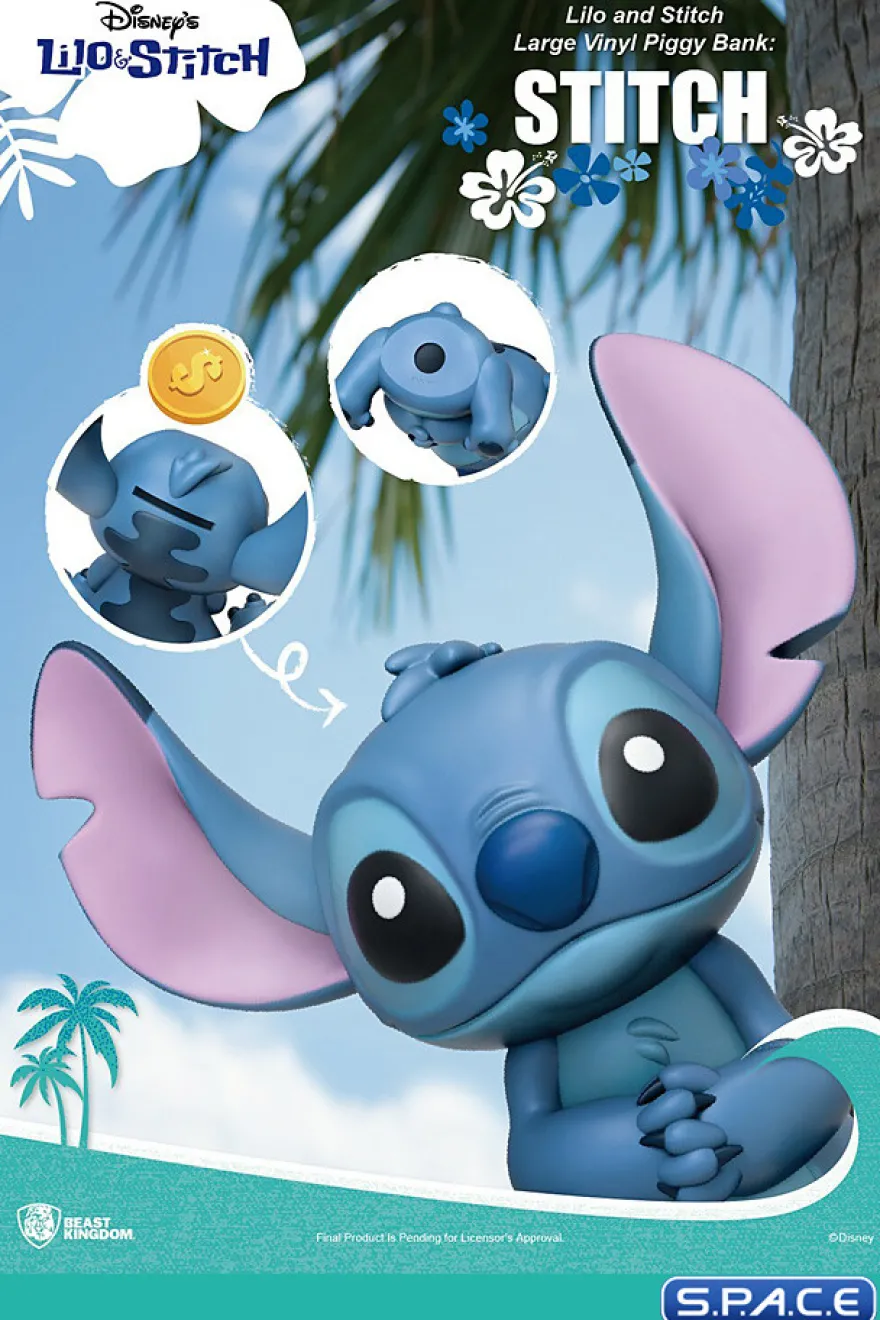 Stitch Large Vinyl Piggy Bank