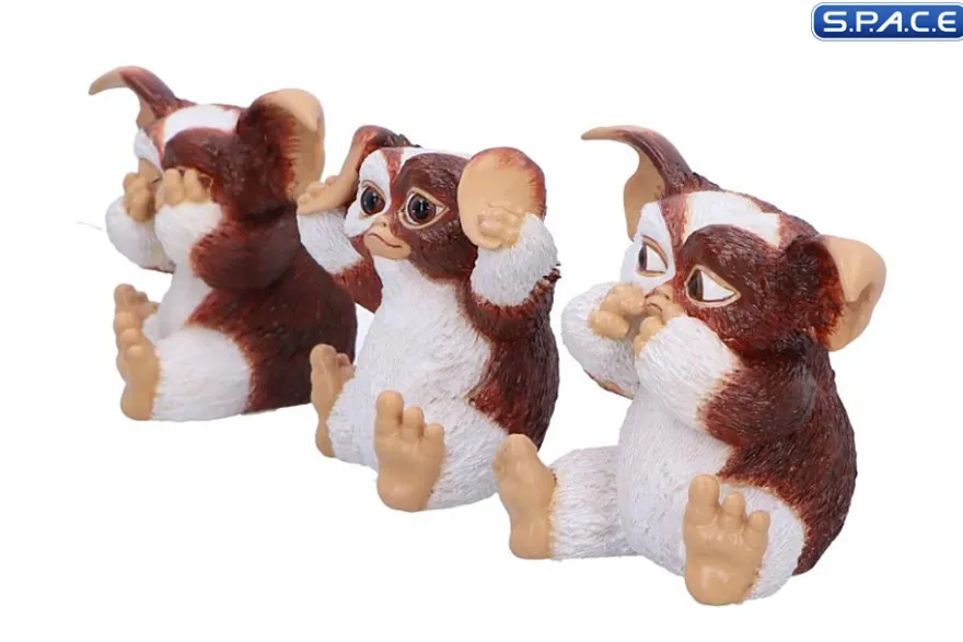 Three Wise Gizmo Statue Set