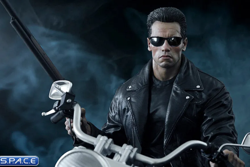 T-800 on Motorcycle Statue