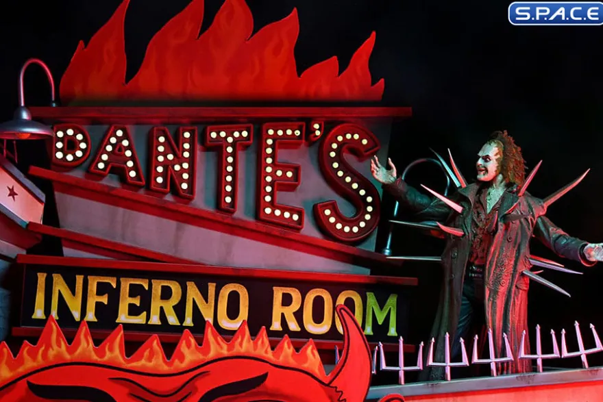 Ultimate Beetlejuice in Trench Coat with Spikes & Dante's Inferno Room Deluxe Set