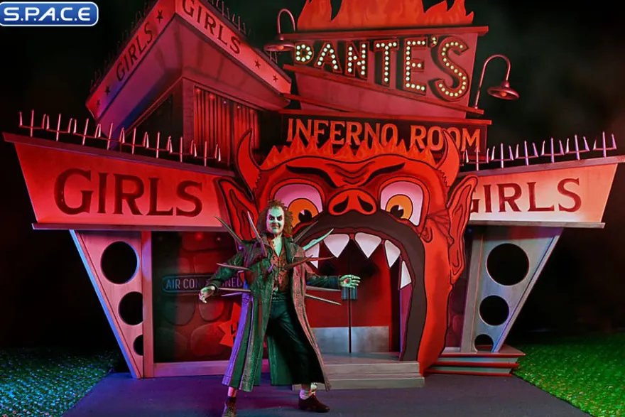 Ultimate Beetlejuice in Trench Coat with Spikes & Dante's Inferno Room Deluxe Set