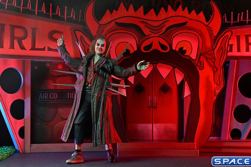 Ultimate Beetlejuice in Trench Coat with Spikes & Dante's Inferno Room Deluxe Set