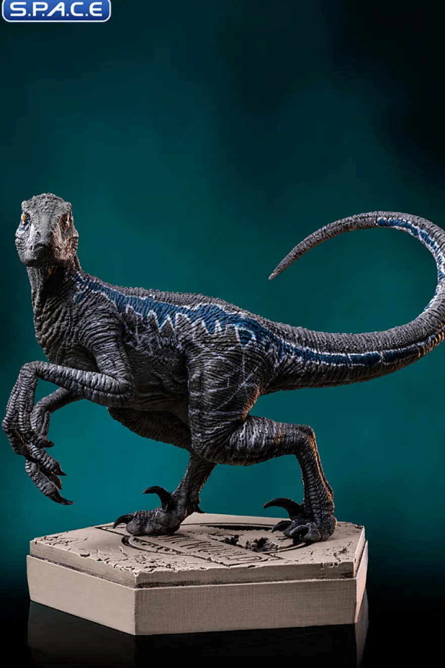 Velociraptor Blue B Jurassic Park Icons Mini-Statue