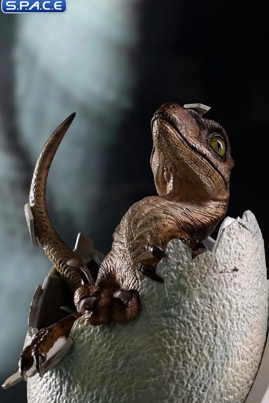 Velociraptor Egg Hatching Statue