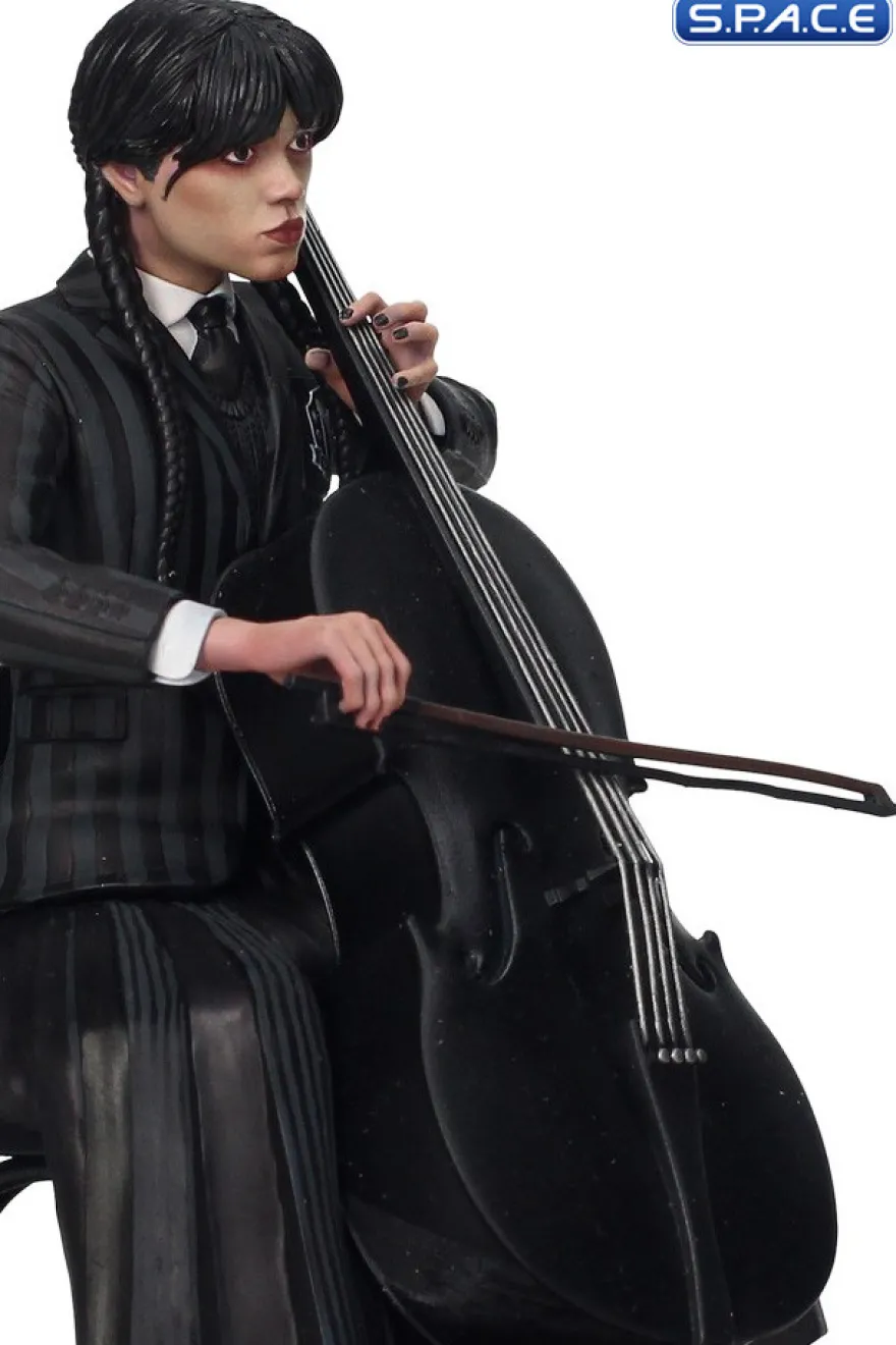 Wednesday with Cello PVC Statue
