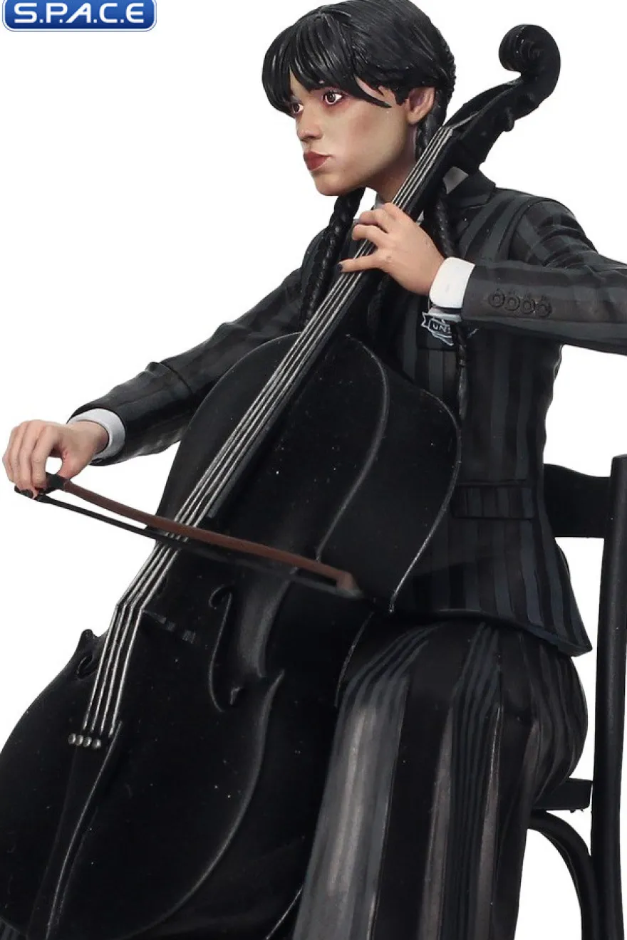 Wednesday with Cello PVC Statue