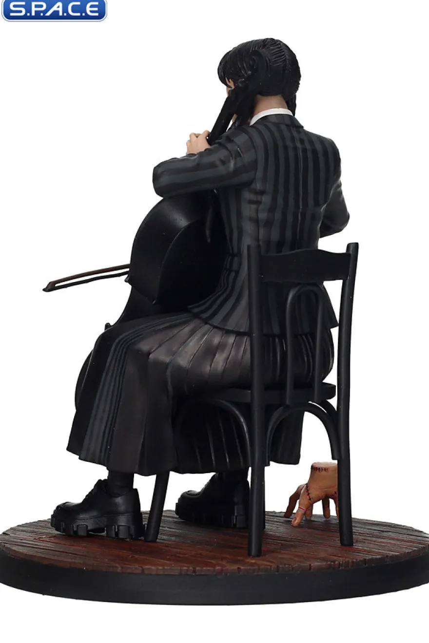 Wednesday with Cello PVC Statue