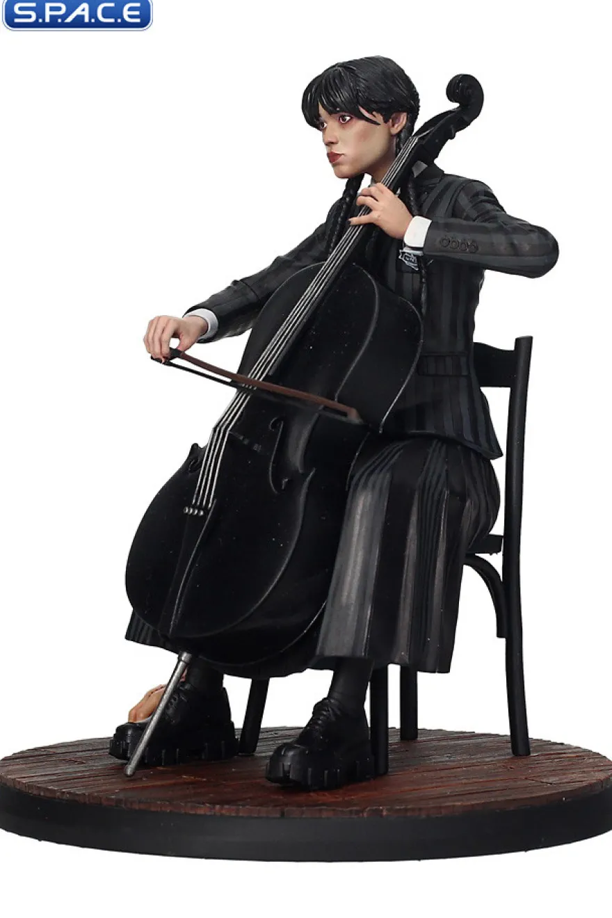 Wednesday with Cello PVC Statue
